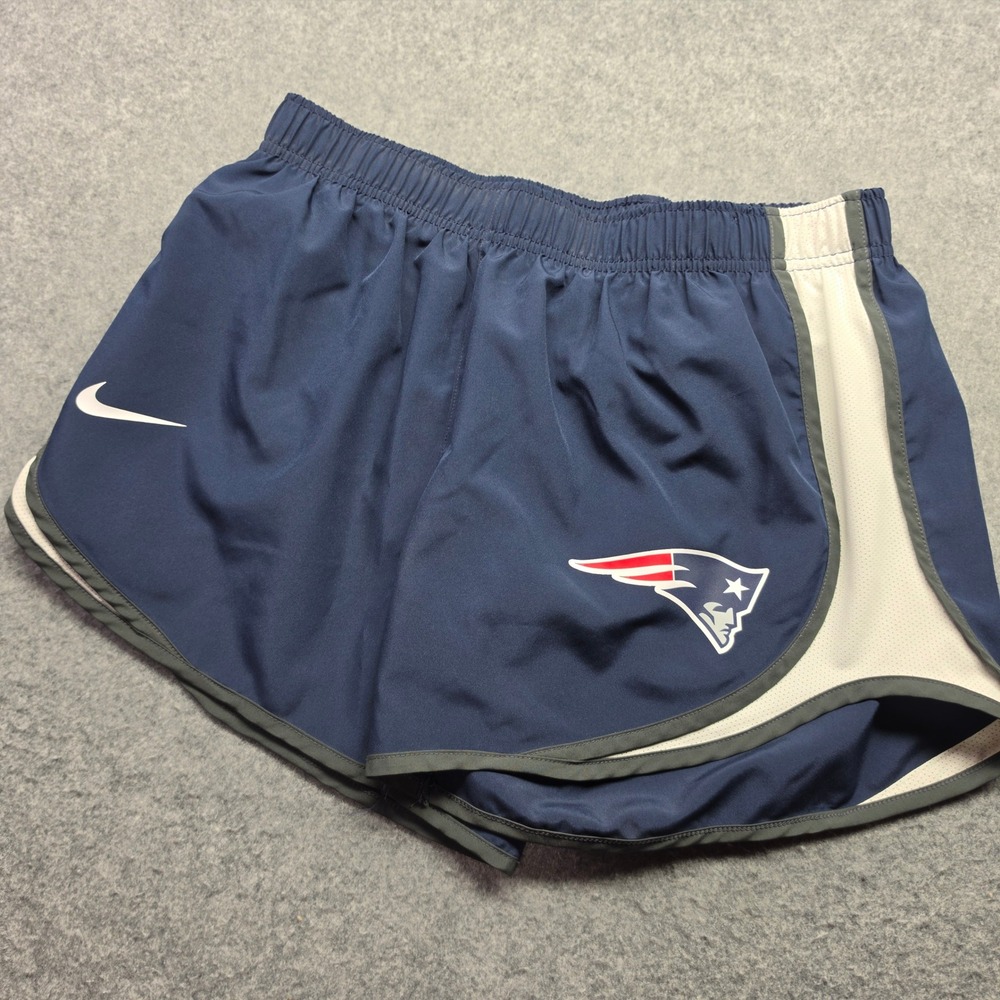 Nike New England Patriots Navy Blue Running Shorts NFL Womens Small
